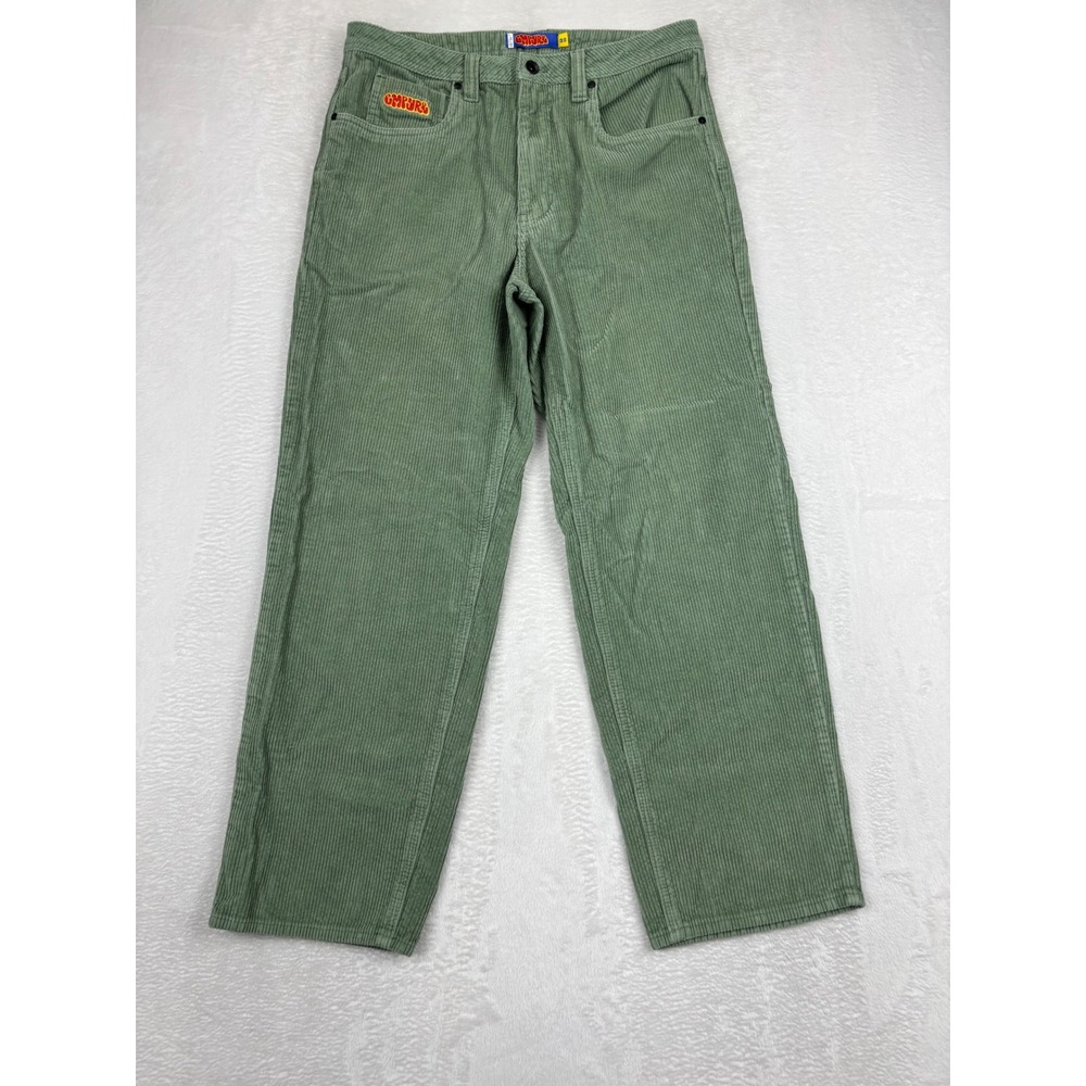 Empyre Mens 32x29 Sage Green Corduroy Loose Fit Skate Pants Streetwear